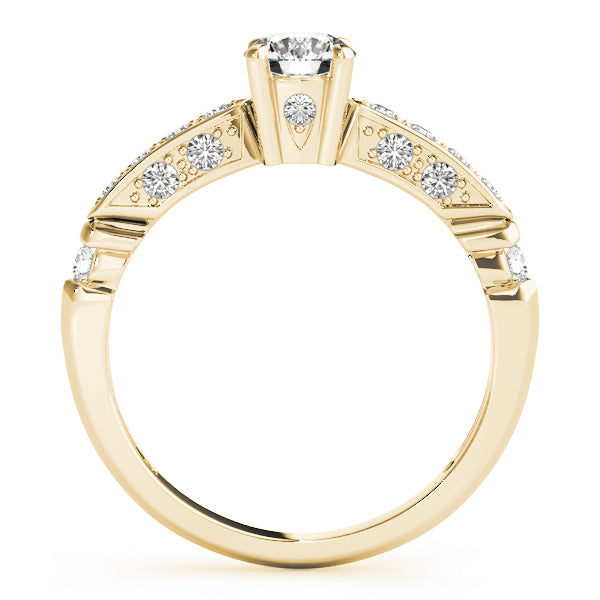 Single Row Channel Set Engagement Ring