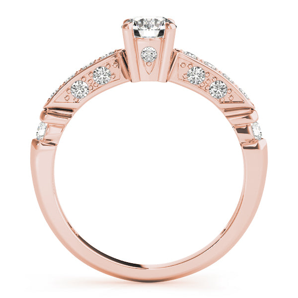 Single Row Channel Set Engagement Ring