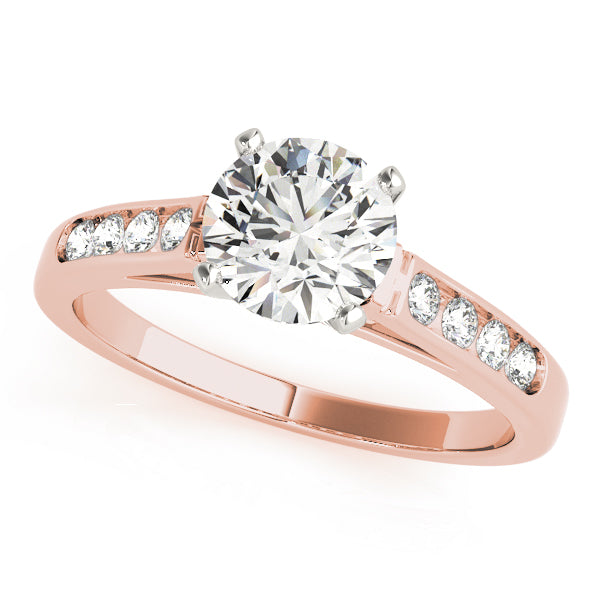 Single Row Channel Set Engagement Ring