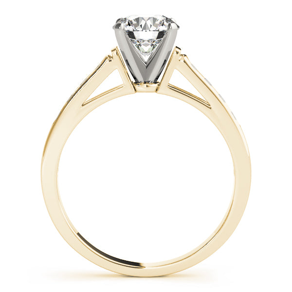 Single Row Channel Set Engagement Ring