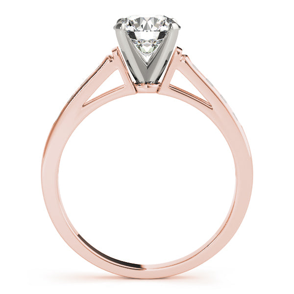 Single Row Channel Set Engagement Ring