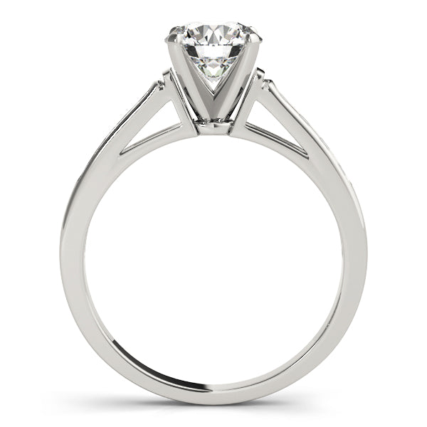 Single Row Channel Set Engagement Ring