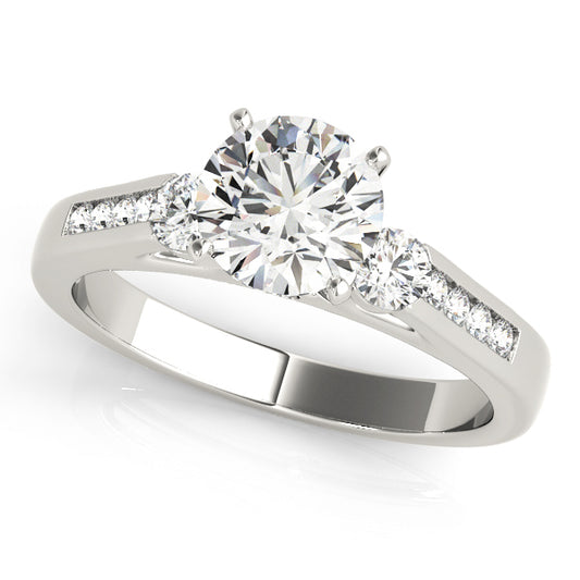 3-Stone Channel Set Engagement Ring