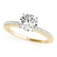 Single Row Prong Set Engagement Ring