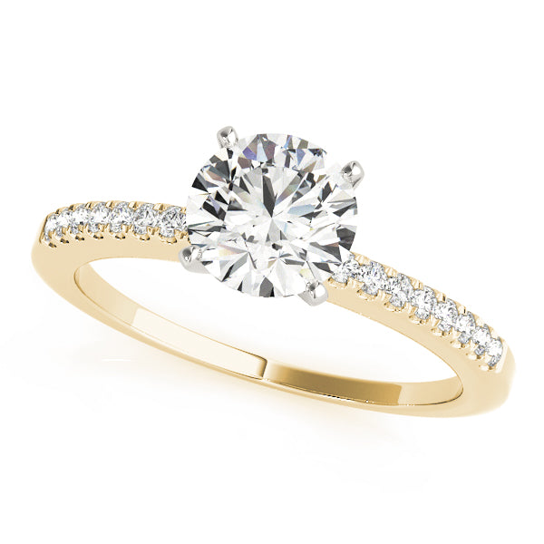 Single Row Prong Set Engagement Ring