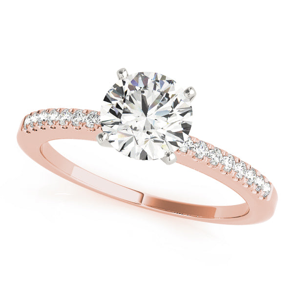 Single Row Prong Set Engagement Ring