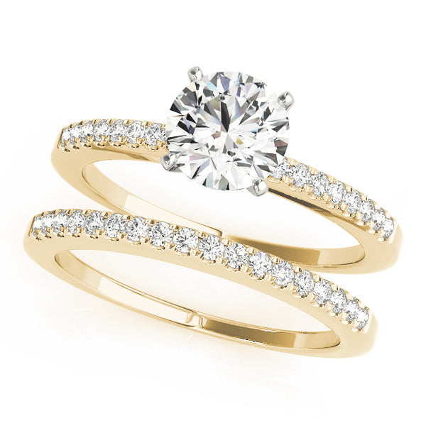 Single Row Prong Set Engagement Ring