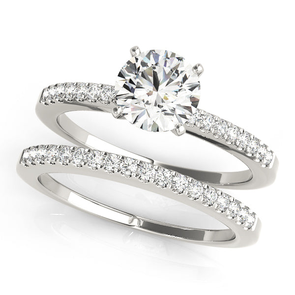 Single Row Prong Set Engagement Ring