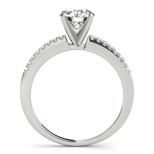 Single Row Prong Set Engagement Ring