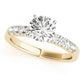 Single Row Prong Set Engagement Ring