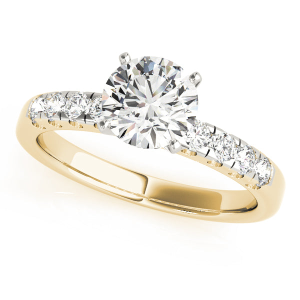 Single Row Prong Set Engagement Ring
