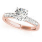 Single Row Prong Set Engagement Ring