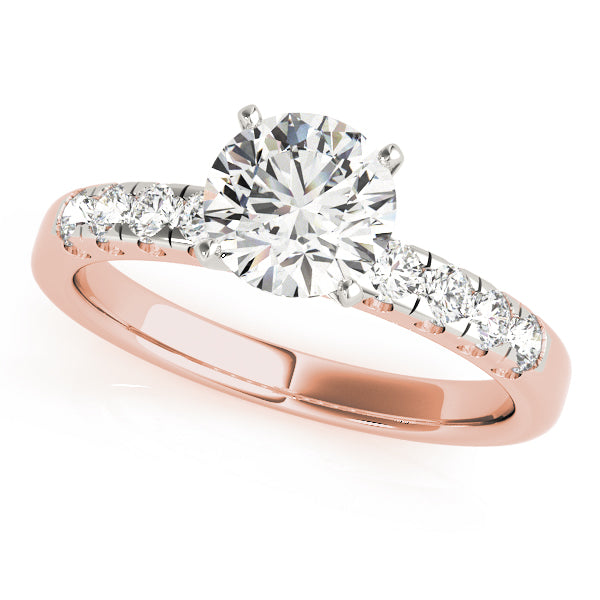 Single Row Prong Set Engagement Ring