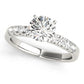 Single Row Prong Set Engagement Ring