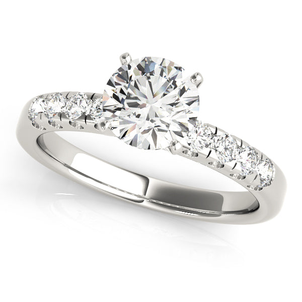 Single Row Prong Set Engagement Ring