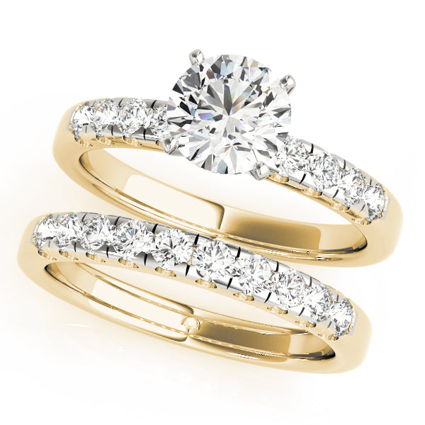 Single Row Prong Set Engagement Ring