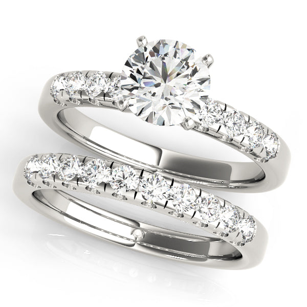 Single Row Prong Set Engagement Ring