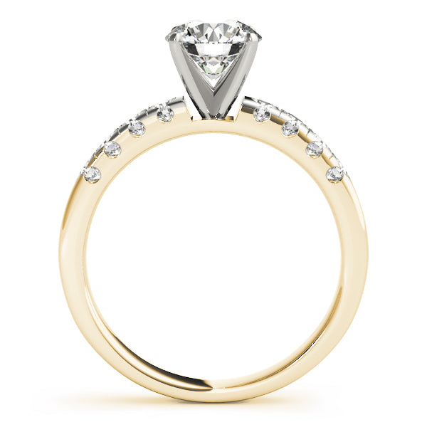 Single Row Prong Set Engagement Ring