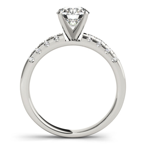 Single Row Prong Set Engagement Ring