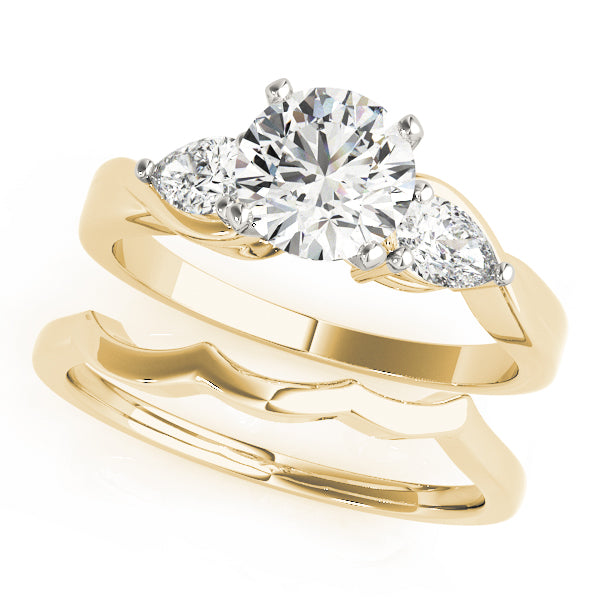 3-Stone Pear Engagement Ring