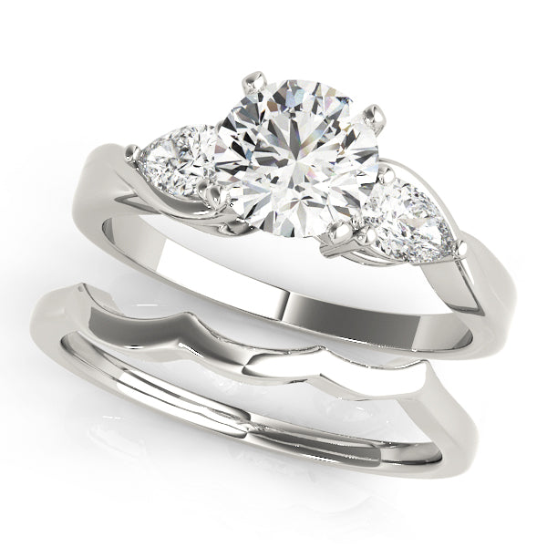 3-Stone Pear Engagement Ring