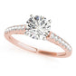 Single Row Prong Set Hidden Halo Engagement Ring