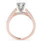 Single Row Prong Set Hidden Halo Engagement Ring