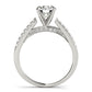 Single Row Prong Set Hidden Halo Engagement Ring