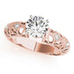 Accented Milgrain Engagement Ring