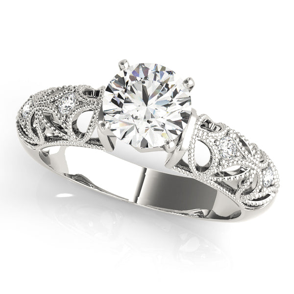 Vintage-Inspired Milgrain Filigree Engagement Ring