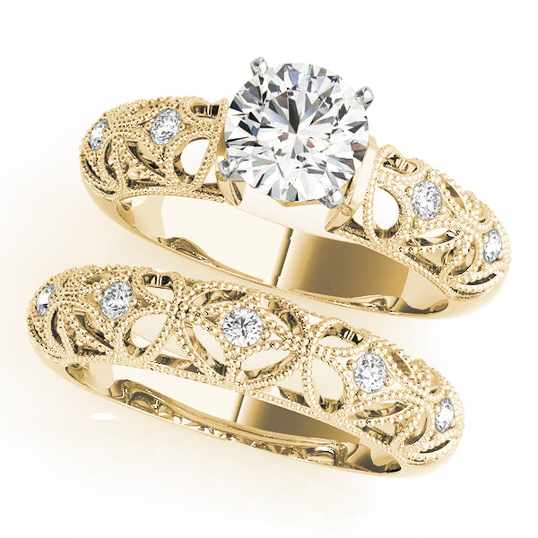 Vintage-Inspired Milgrain Filigree Engagement Ring