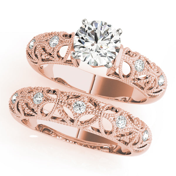 Vintage-Inspired Milgrain Filigree Engagement Ring