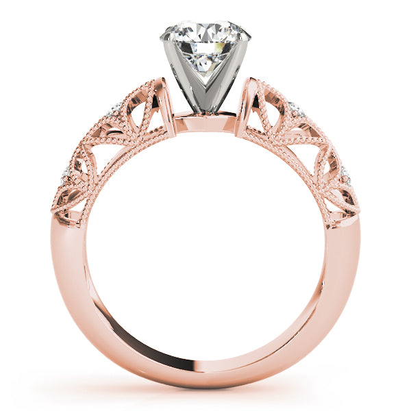 Accented Milgrain Engagement Ring