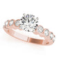 Single Row Bezel Set Engagement Ring