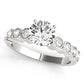 Single Row Bezel Set Engagement Ring