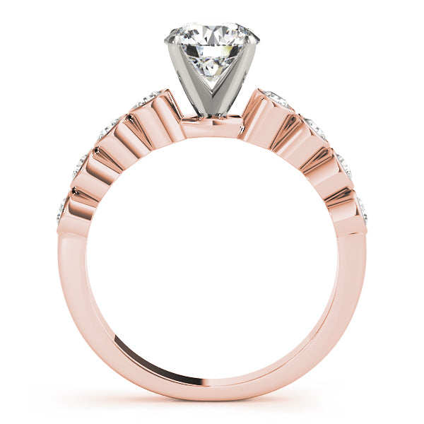 Single Row Bezel Set Engagement Ring
