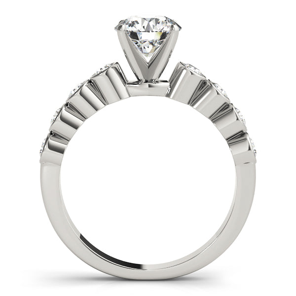 Single Row Bezel Set Engagement Ring