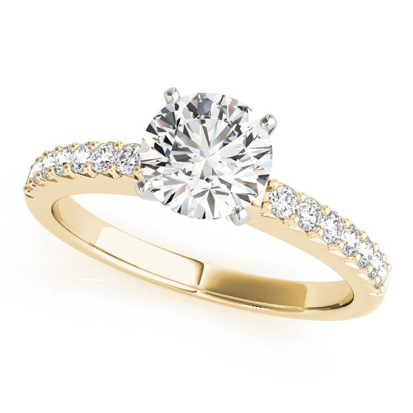 Single Row Prong Set Engagement Rings