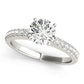 Single Row Prong Set Engagement Rings