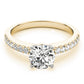Single Row Prong Set Engagement Rings