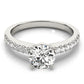 Single Row Prong Set Engagement Rings
