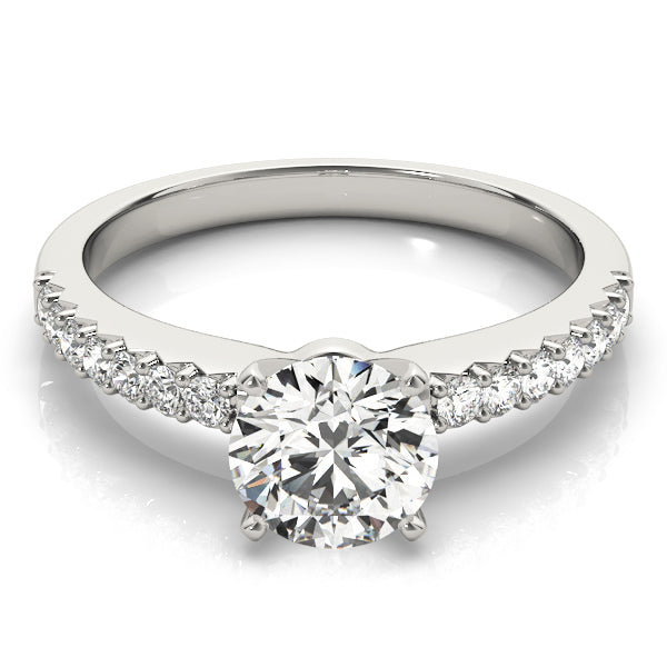 Single Row Prong Set Engagement Rings