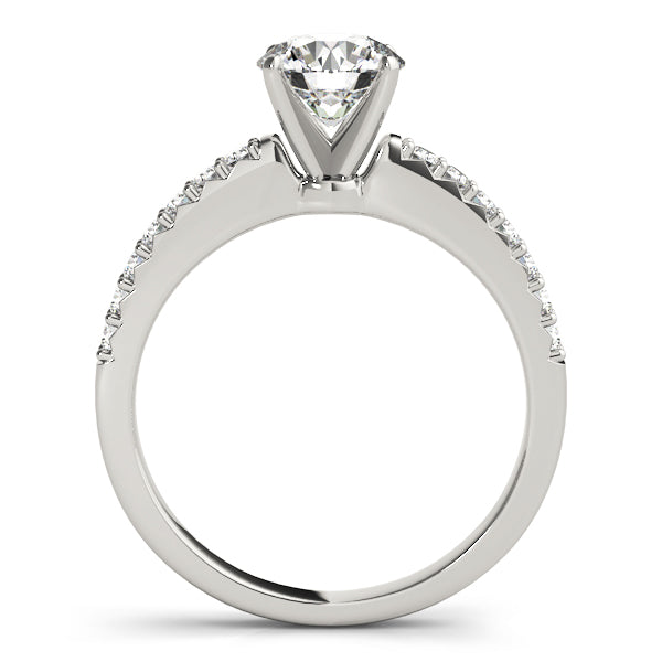 Single Row Prong Set Engagement Rings