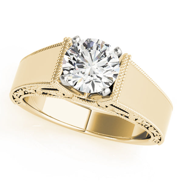 Solitaire Filigree Engagement Ring