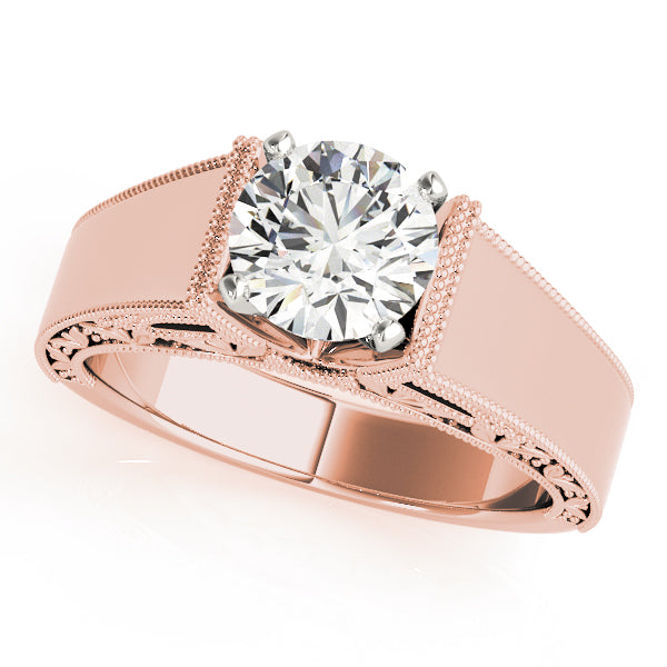 Solitaire Filigree Engagement Ring
