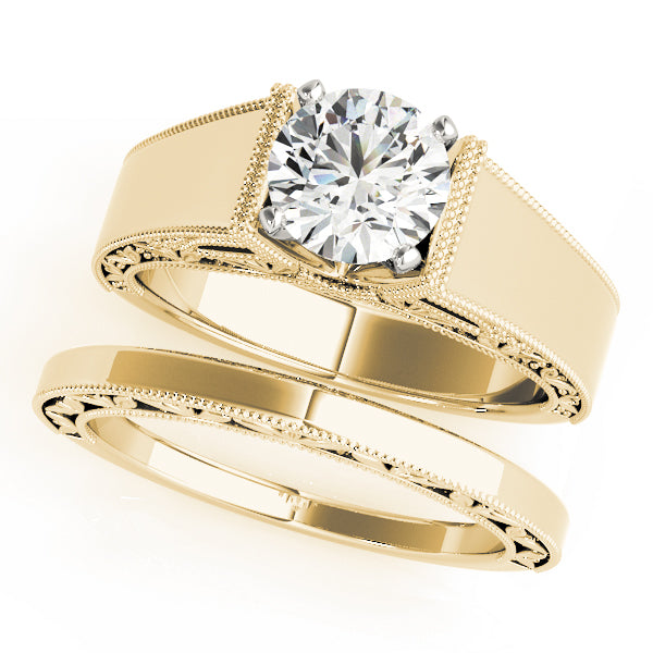 Solitaire Filigree Engagement Ring