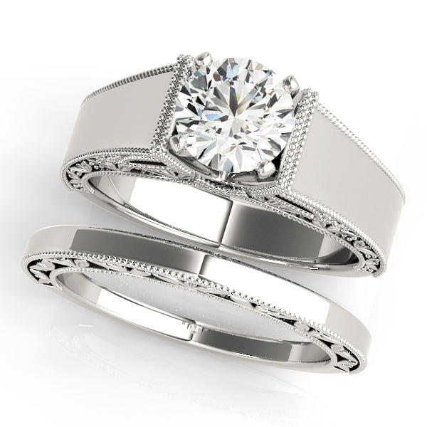 Solitaire Filigree Engagement Ring