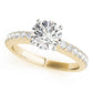 Single Row Prong Set Engagement Rings