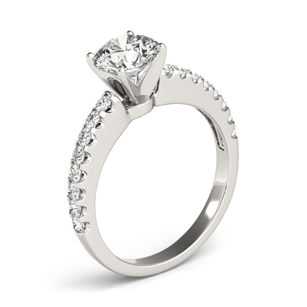 Single Row Prong Set Engagement Rings