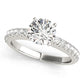 Single Row Prong Set Engagement Rings